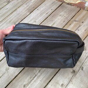 Vintage In Pell Italy Leather Bag Black